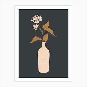 Minimal Abstract Art Vase Flower 4 Art Print