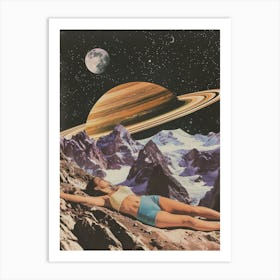 Saturn Collage Art Print