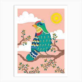 Lovely Lady Bird In The Tree Art Print