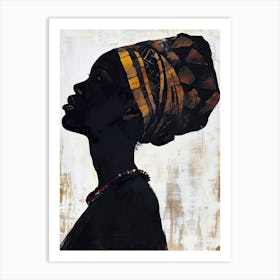 African Woman Minimalism Art Print