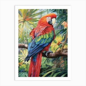 Tropical Symphony: Colorful Parrot Wall Decor Art Print