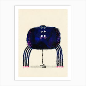 Cute Spider With Hairy Legs And Boots Art Print