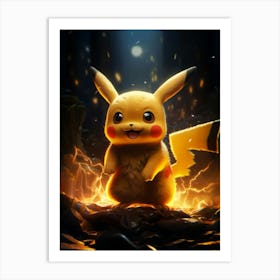 Pokemon Pikachu 4 Art Print