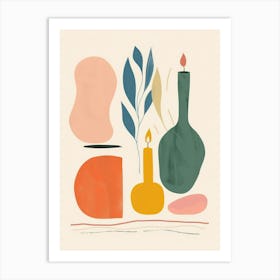 Collection Of Objects In Abstract Style 12 Art Print