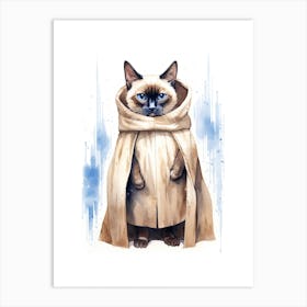 Siamese Cat As A Jedi 2 Art Print