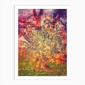 Img 3911 Abstract Multicolour Treescape #2 Art Print