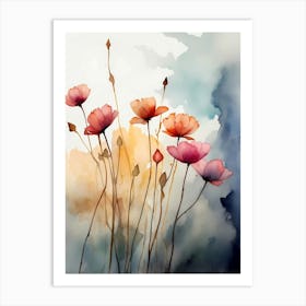 Watercolor Flowers 58 Art Print