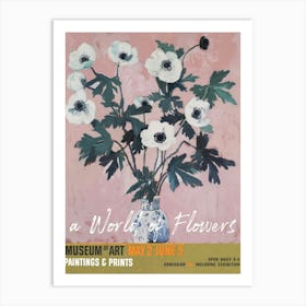 A World Of Flowers, Van Gogh Exhibition Anemone 4 Art Print