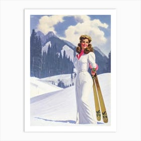 Schladming, Austria Glamour Ski Skiing Poster Art Print