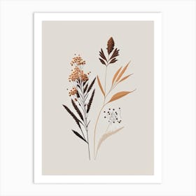 Boneset Spices And Herbs Retro Minimal 2 Art Print