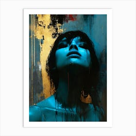 Blue And Gold 1 Art Print