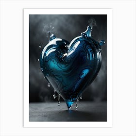 Water Heart Art Print