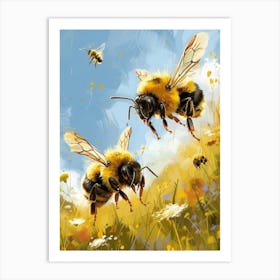 Meliponini Bee Storybook Illustrations 16 Art Print