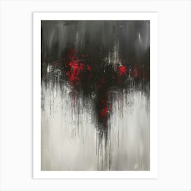 Abstract Painting, Black And Red Art Print