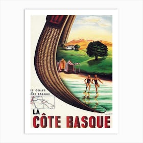 La Cote Basque, France Art Print