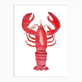 Lobster Watercolor Painting Art Print