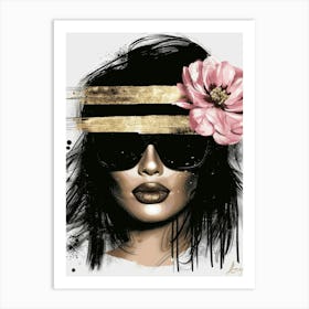 Girl In Sunglasses 3 Art Print