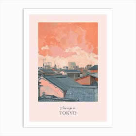 Mornings In Tokyo Rooftops Morning Skyline 1 Art Print