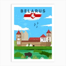 Belarus — Retro travel minimalist art poster 2 Art Print