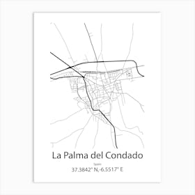 La Palma,Cuba Minimalist Map Art Print