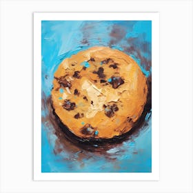 Chocolate Chip Cookie Oil Painting 4 Art Print