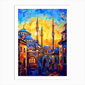 Hagia Sophia Ayasofya Pixel Art 10 Art Print