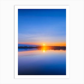 Sunrise Over Lake Waterscape Photography 1 Art Print