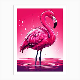 Graceful Flamingo Art Print