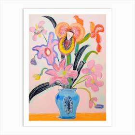 Flower Painting Fauvist Style Monkey Orchid 1 Art Print