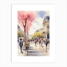 Champs-Elysées Avenue. Paris. The atmosphere and manifestations of spring.29 Art Print