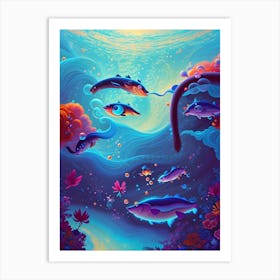 Fishes In The Ocean 1 Art Print