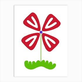 Red Flower Art Print