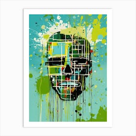 Abstract Skull Art Print