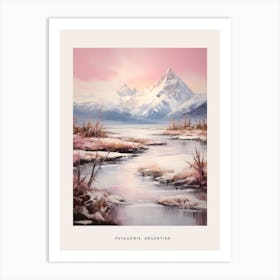 Dreamy Winter Painting Poster Patagonia Argentina 2 Art Print