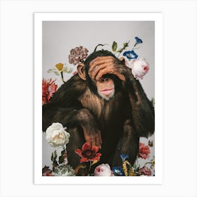 Chimpanzee See no Evil Art Print