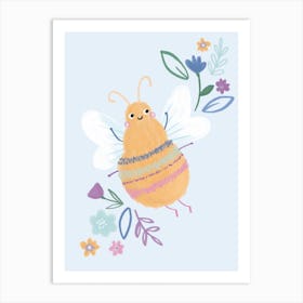 Cute Critters Bee Kids Art Print