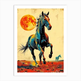 Horse Run - Creative PAinting Art Print