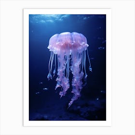 Mauve Stinger Jellyfish Ocean Realistic 2 Art Print