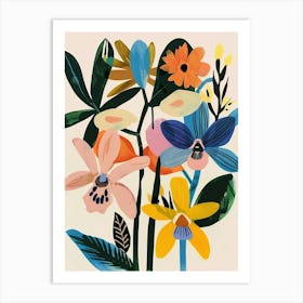 Painted Florals Orchid 2 Art Print