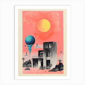 A House In Australia, Abstract Risograph Style 4 Art Print