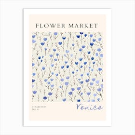 Flower Market Venice Art Print