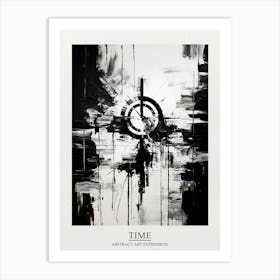 Time Abstract Black And White 4 Poster Art Print