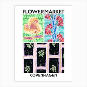 Flower Market Copenhagen Eugene Seguy Vintage Botanical Art Print