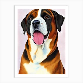 Boerboel 4 Watercolour Dog Art Print