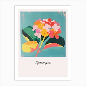 Hydrangea Square Flower Illustration Poster Art Print