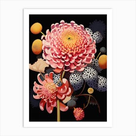 Surreal Florals Chrysanthemum 2 Flower Painting Art Print