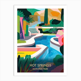 Hot Springs National Park Travel Poster Matisse Style 2 Art Print