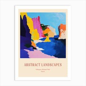 Colourful Abstract Calanques National Park France 1 Poster Art Print