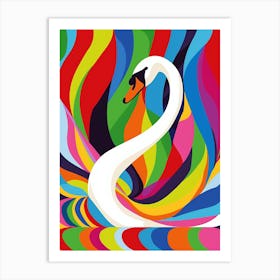 Vibrant Swan Art Print