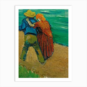 Van Gogh - Eglogue En Provence – Un Couple D’Amoureux Art Print